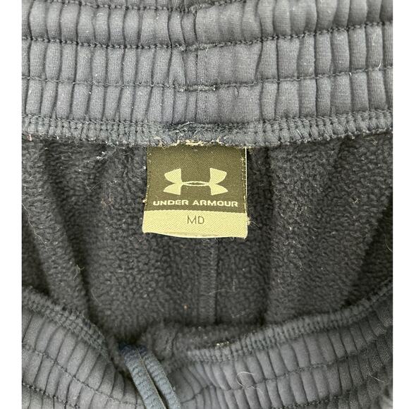 Womens Under Armour Fleece Lined Sweatpants Medium Navy Blue - Picture 4 of 5